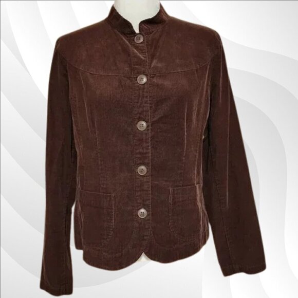 2/$20 Crazy Horse by Liz Claiborne Brown Corduroy Jacket Size L - Picture 1 of 4